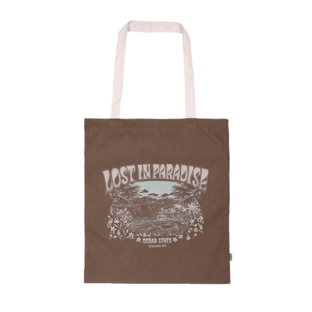 Brown ‘Lost in Paradise’ Tote Bag